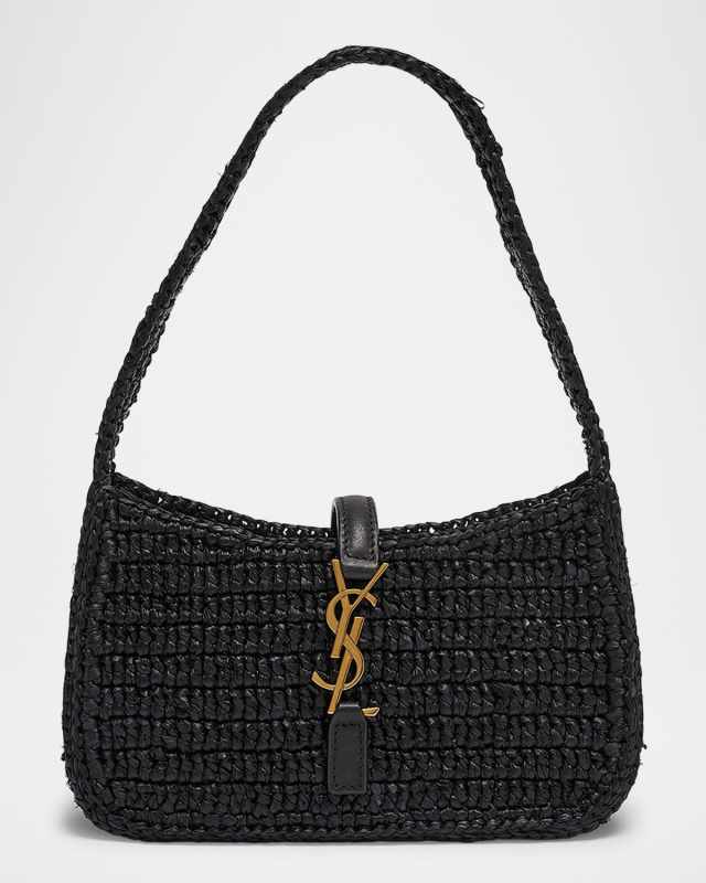 Le 5 A 7 Mini YSL Shoulder Bag in Raffia